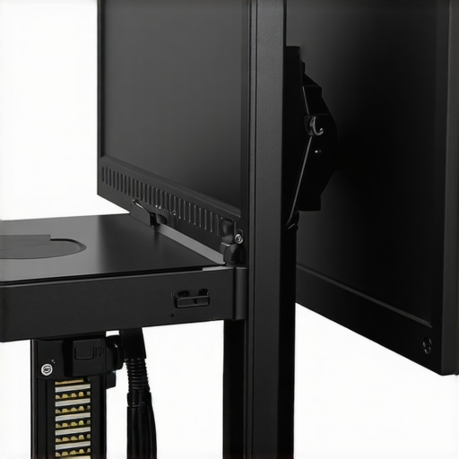 Mini-PC VESA Mount Installation A Mini-PC securely mounted to the back of a studio monitor using a steel extension plate.