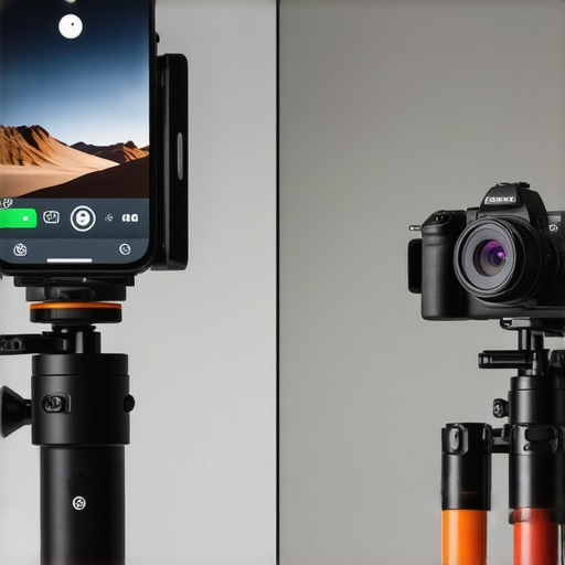 Mobile Creator Rig vs Mirrorless Camera Comparison A visual comparison between a smartphone creator rig and a mirrorless camera for content creation.