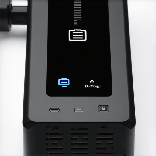 Modern V-Mount Battery Ports and Digital Display A detailed view of a professional V-mount battery showcasing various output ports and a clear digital status screen.