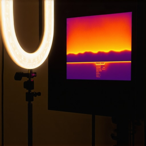 Close up of a studio light under heavy use showing heat management issues