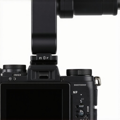 NP-F Battery Plate Mounting Detail Close-up of a Sony-style NP-F battery being installed on a professional camera monitor plate.