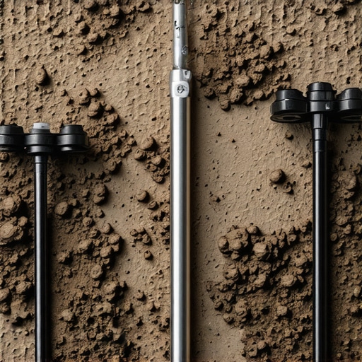 Comparing standard tripod feet, metal spikes, and wide rubber pads in mud.
