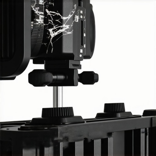 Physical Stress Test of Creator Rig Components A professional camera rig showing signs of wear and a broken mount during a stress test.