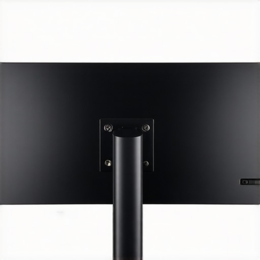 Pro-Grade VESA to Baby Pin Adapter Detail Close-up of a heavy-duty steel VESA adapter on a 32-inch monitor