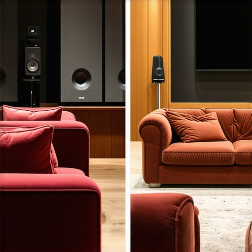 Professional Acoustic Panels vs Home Studio Furniture Comparison between professional acoustic foam and home furniture for sound treatment.