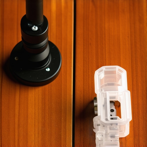 A comparison showing the build quality difference between metal and plastic microphone mounts for creator rigs.