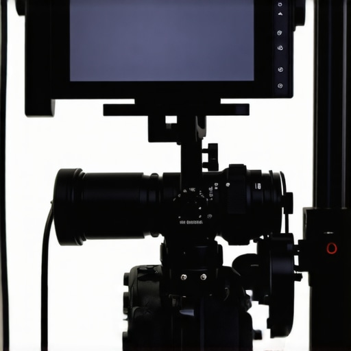 Professional Creator Rig Performance Test A high-end camera rig setup showing a cage and external monitor for performance stress testing.
