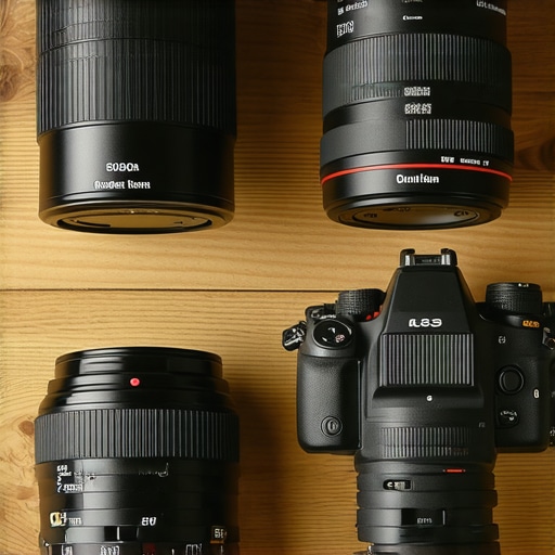 Professional Lens vs Budget Prime Weight Comparison A comparison between a heavy professional zoom lens and a lightweight budget prime lens on a camera.