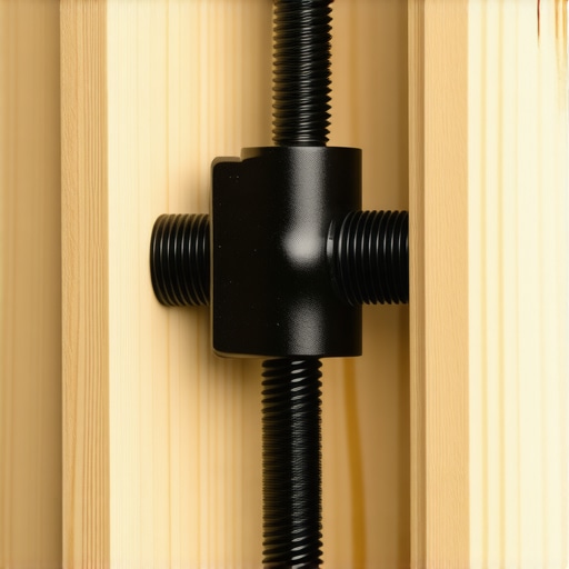 Professional Metal Camera Clamp Detail Close up of a professional metal camera clamp showing the build quality and threading on a bookshelf.