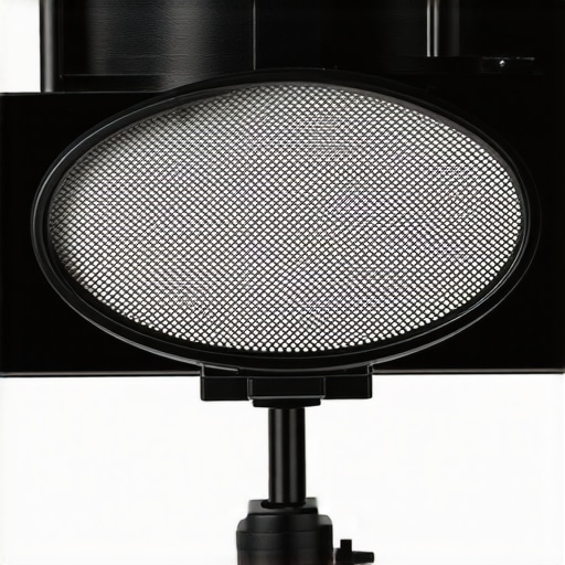 A smartphone on a tripod with a pop filter illustrating a mobile recording rig.