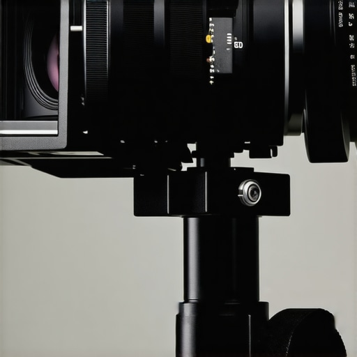 Professional Steel Camera Mount Stress Test Close up of a heavy duty camera rig showing the steel arm and desk clamp under pressure.
