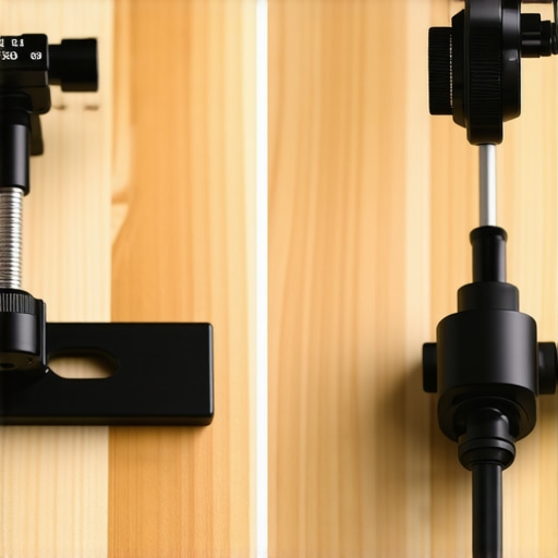 Comparison between a high-quality Manfrotto clamp and a broken budget camera mount.