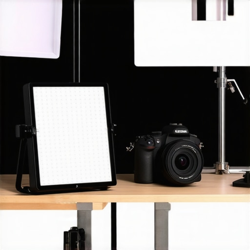 Side by side comparison of professional lighting kits and camera rigs vs budget alternatives.