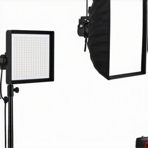 Comparison between a budget three-point lighting kit and a high-quality single LED panel setup for video creators.