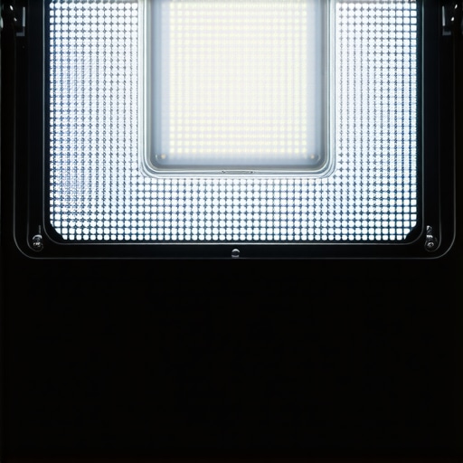 Close-up of a studio light mounting yoke and cooling vents during a stress test.