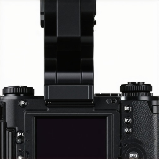 Close-up of the $12 anti-twist bracket mounted to a camera