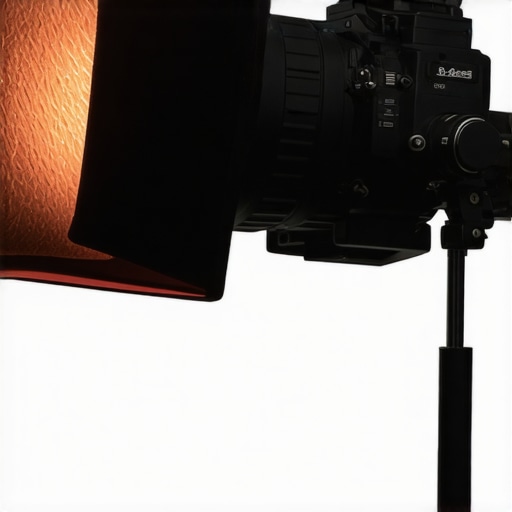 Close-up of a studio light showing heat dissipation vents and softbox attachment.