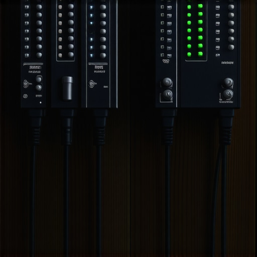 Mackie and Yamaha compact mixers side by side in a studio test environment.
