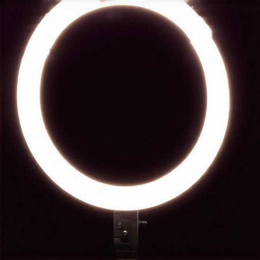 Close-up of a professional LED tube light in a studio setting.