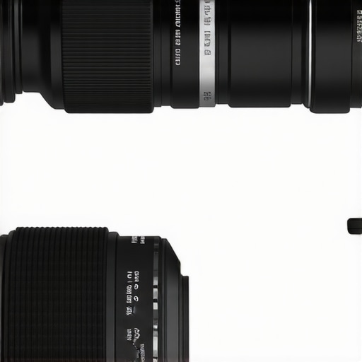 Camera lens pointed downward testing zoom creep resistance with a silicone ring