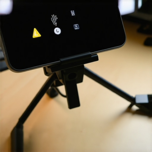 Thermal Stress on Repurposed Smartphones An old smartphone showing heat warnings while being used as a studio controller.