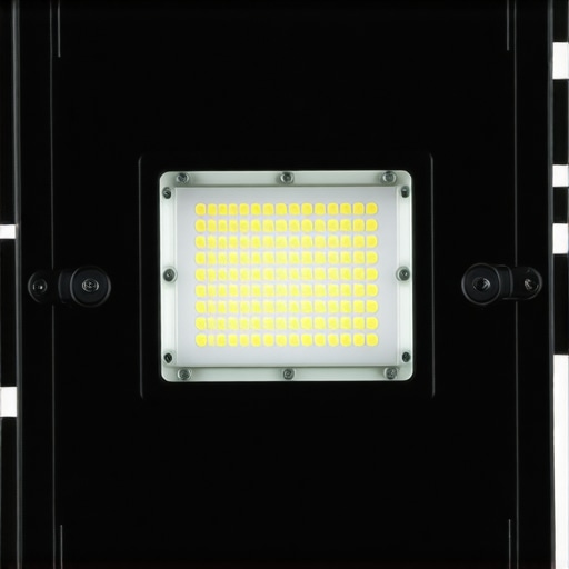 Close-up of the rear controls on a budget LED panel showing the digital display.