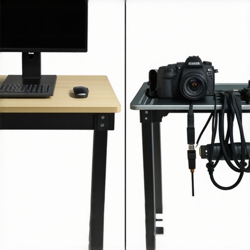 Velcro vs. Plastic Tray Comparison Comparison between flexible velcro straps and rigid plastic cable trays for studio organization